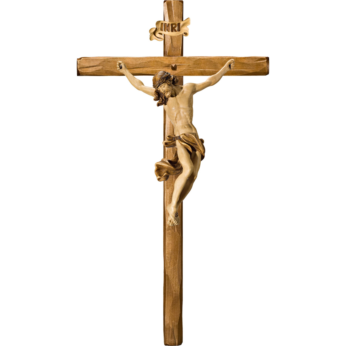 Cristo Barroco en cruz recta